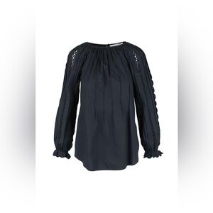 See by Chloe Poplin Embellished Sleeve Top